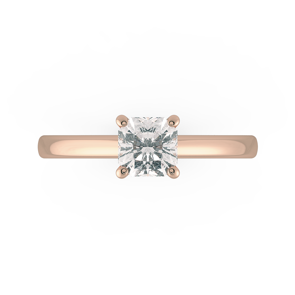 Asscher Solitaire Engagement Rings