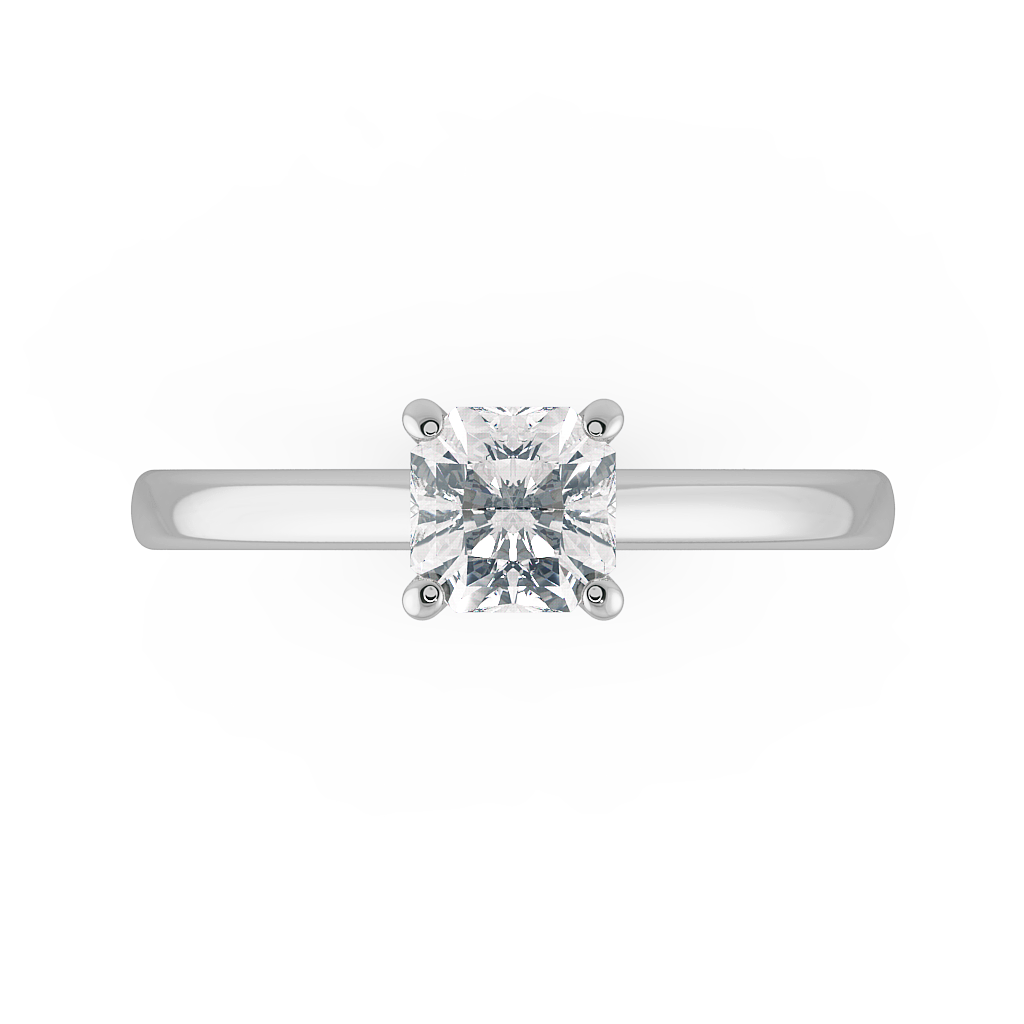 Asscher Solitaire Engagement Rings