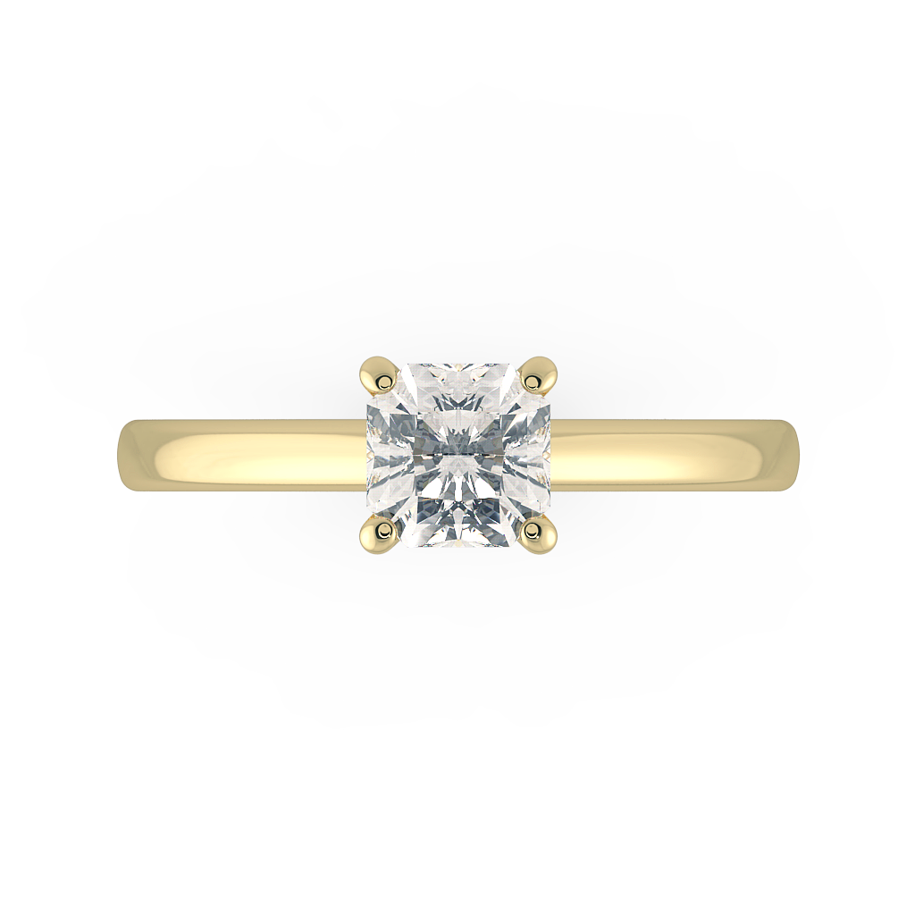 Asscher Solitaire Engagement Rings