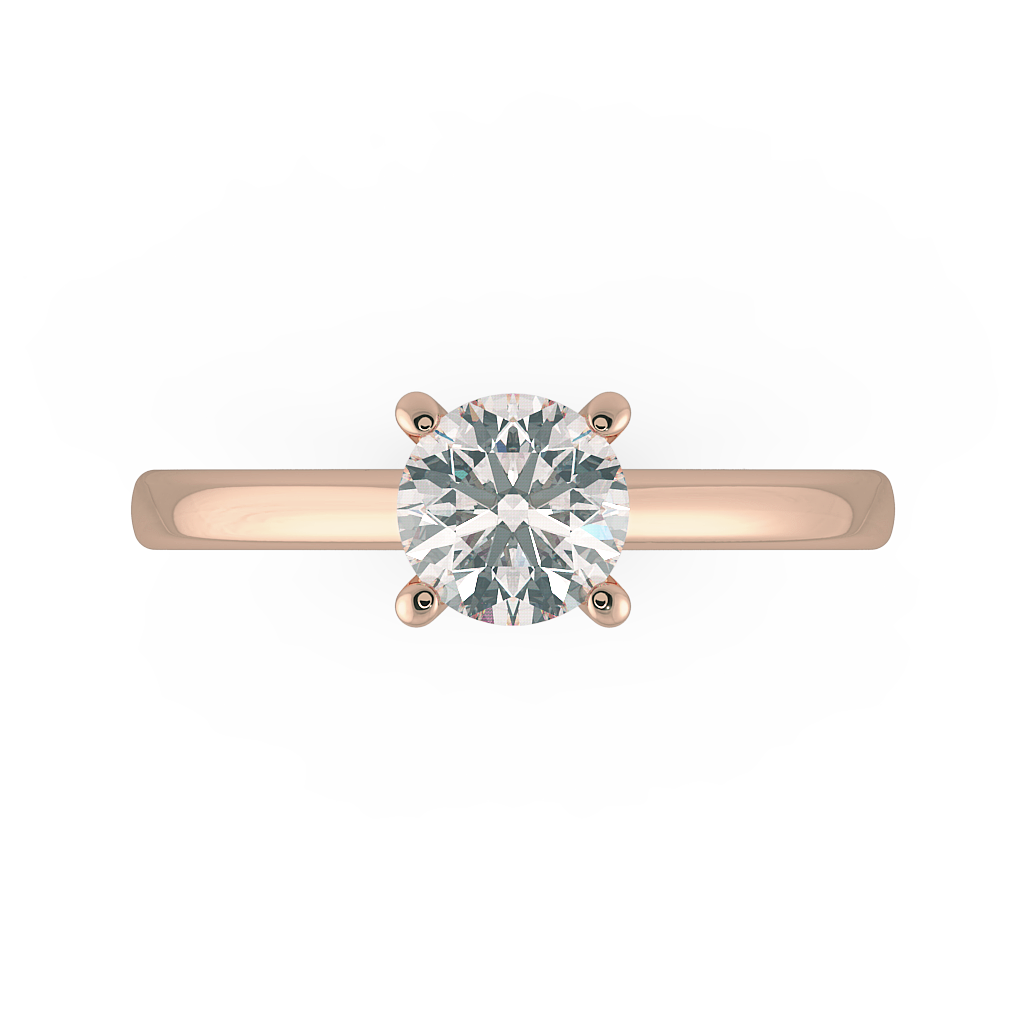 Round Solitaire Engagement Rings
