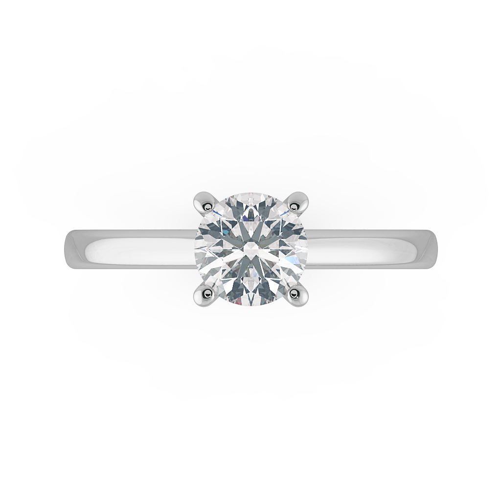Round Solitaire Engagement Rings