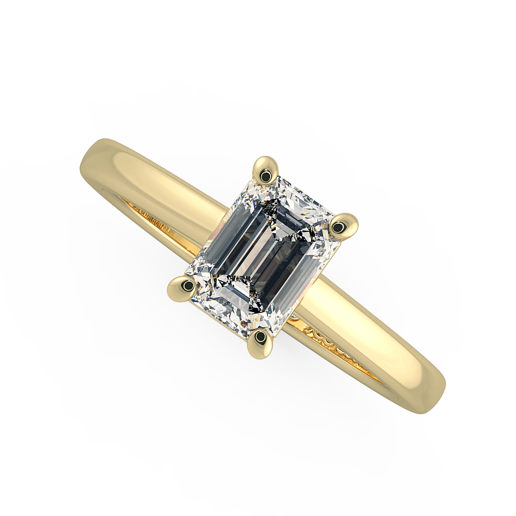 Emerald Solitaire Engagement Rings