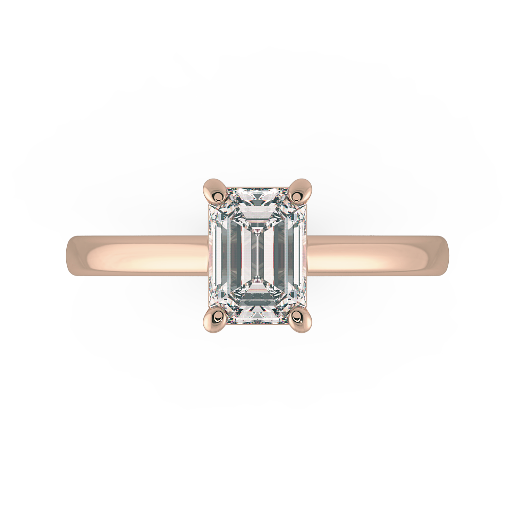 Emerald Solitaire Engagement Rings