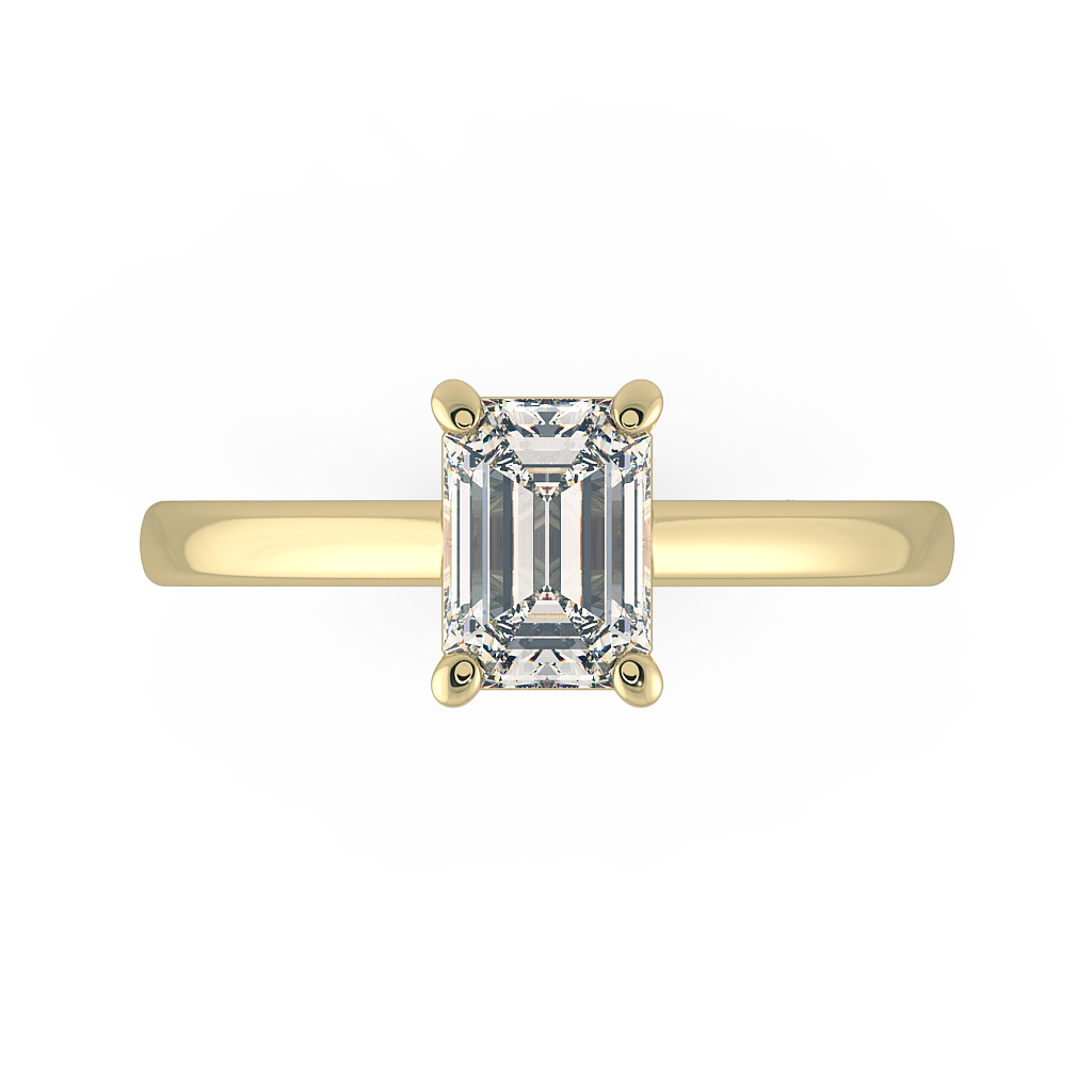 Emerald Solitaire Engagement Rings