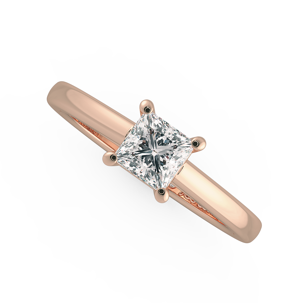 Princess Solitaire Engagement Rings
