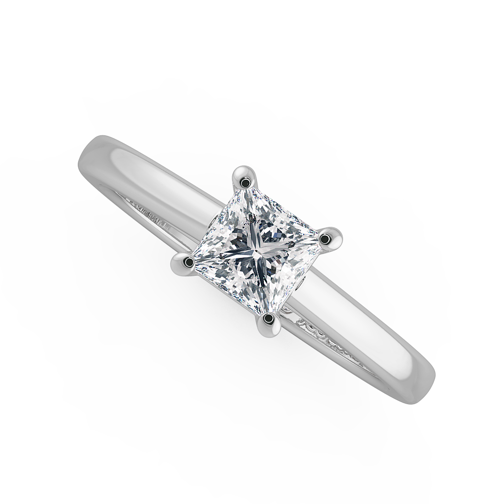 Princess Solitaire Engagement Rings