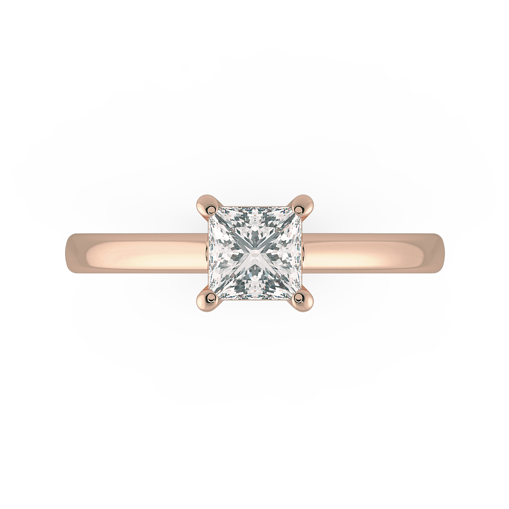 Princess Solitaire Engagement Rings