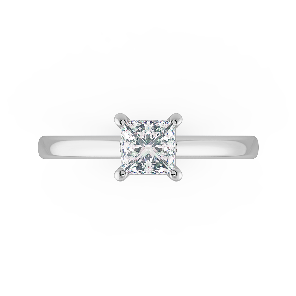 Princess Solitaire Engagement Rings