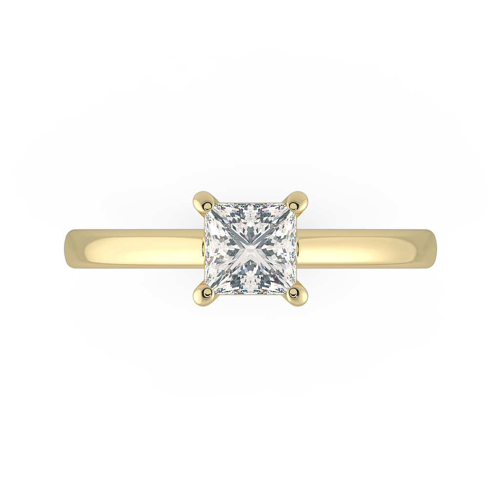 Princess Solitaire Engagement Rings