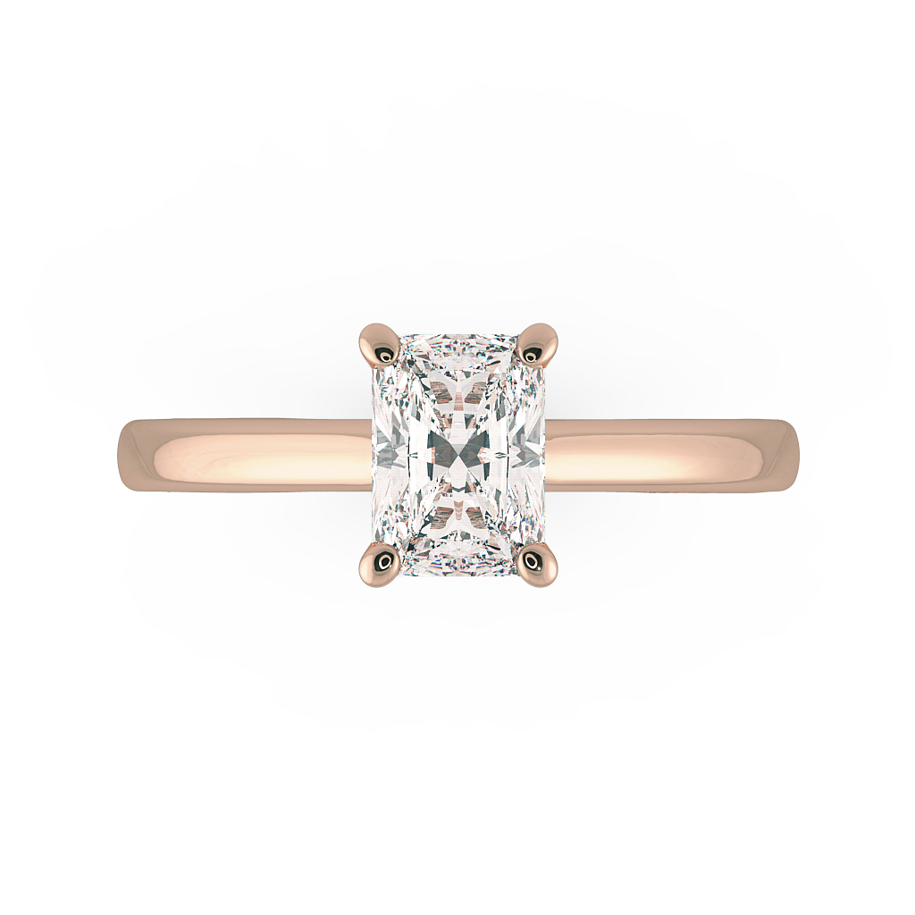 Radiant Solitaire Engagement Rings