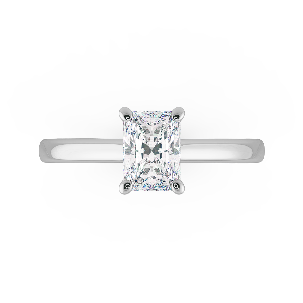 Radiant Solitaire Engagement Rings