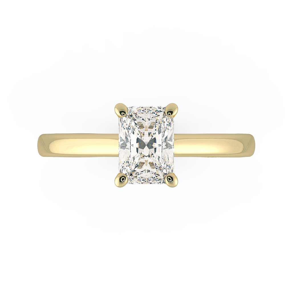 Radiant Solitaire Engagement Rings