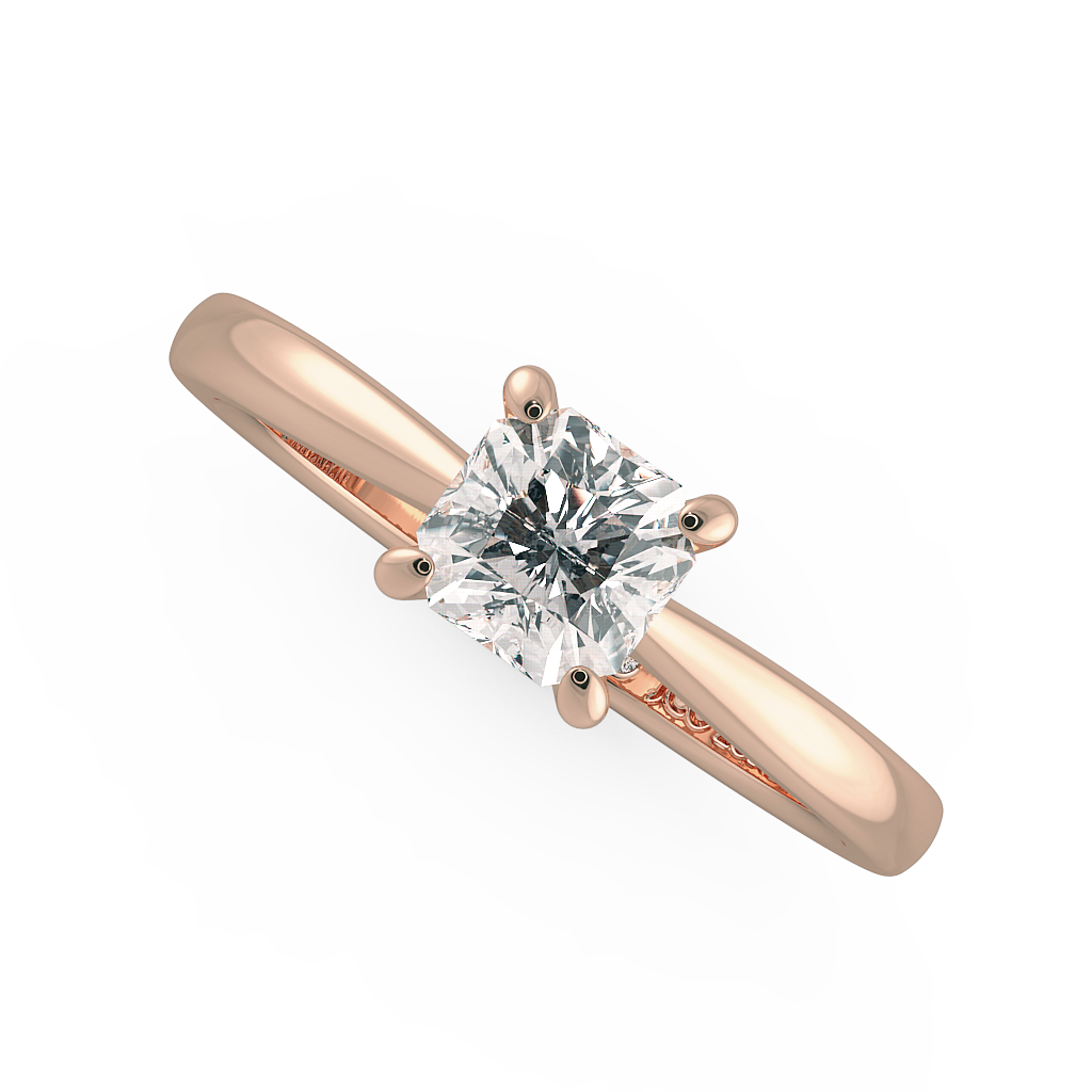 Asscher Solitaire Engagement Rings