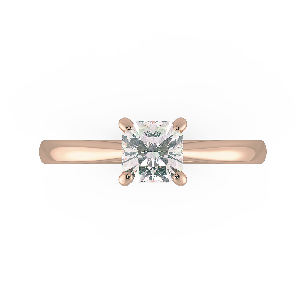 Asscher Solitaire Engagement Rings
