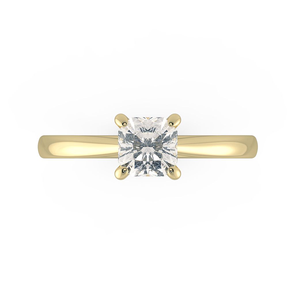 Asscher Solitaire Engagement Rings