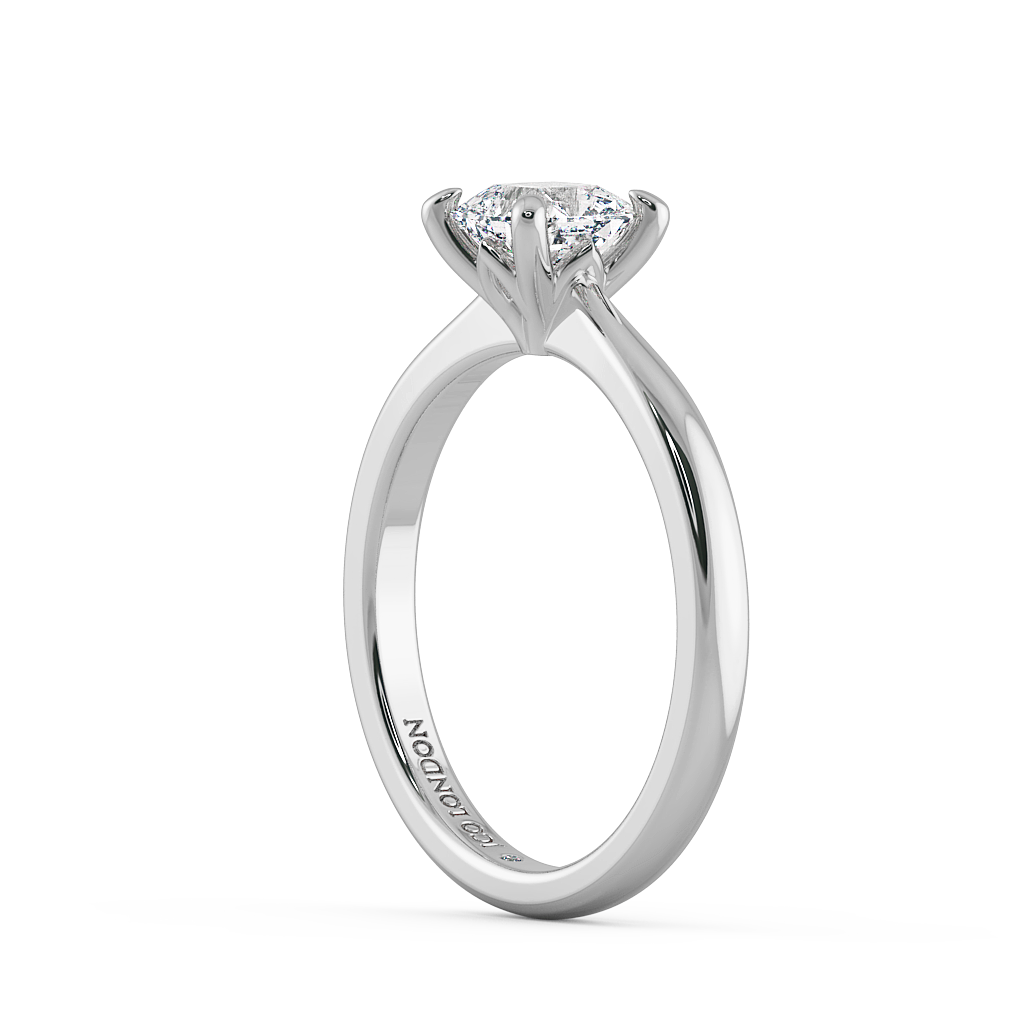 Asscher Solitaire Engagement Rings