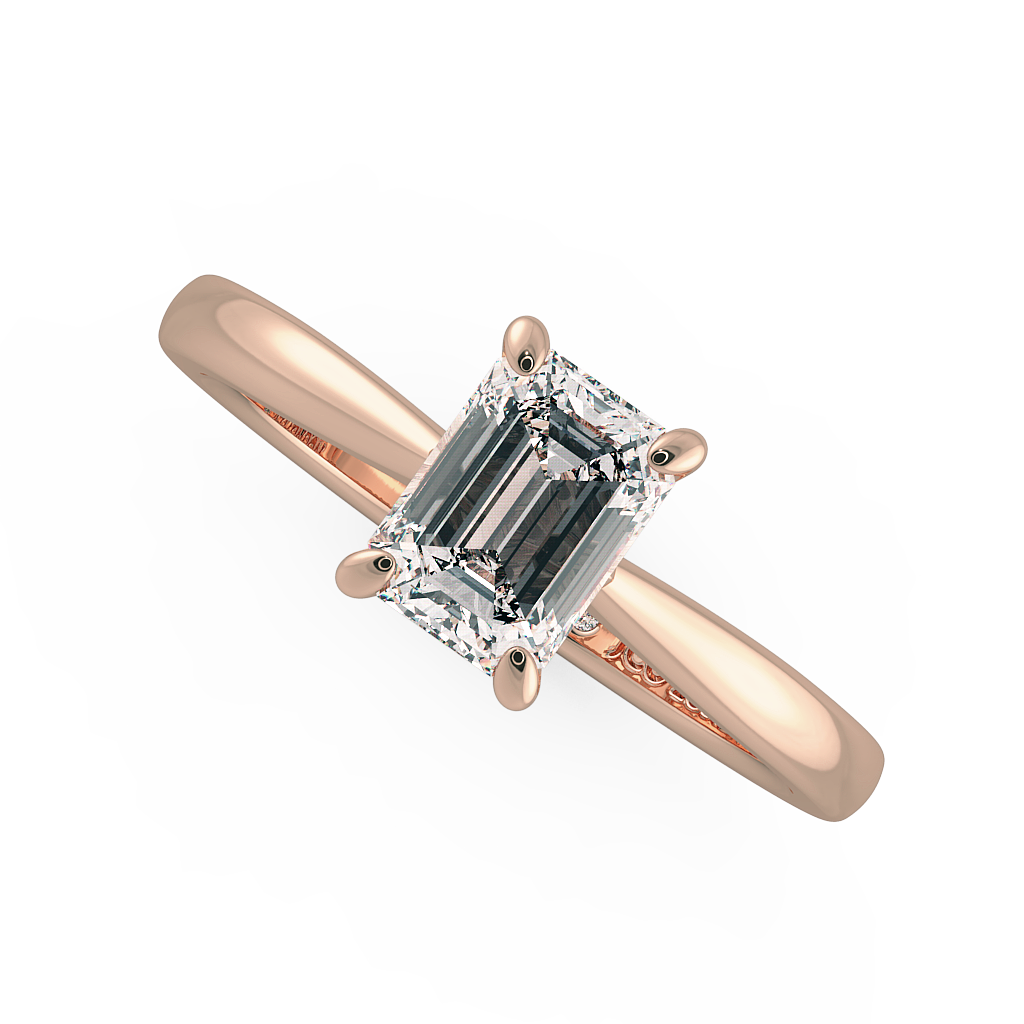 Emerald Solitaire Engagement Rings