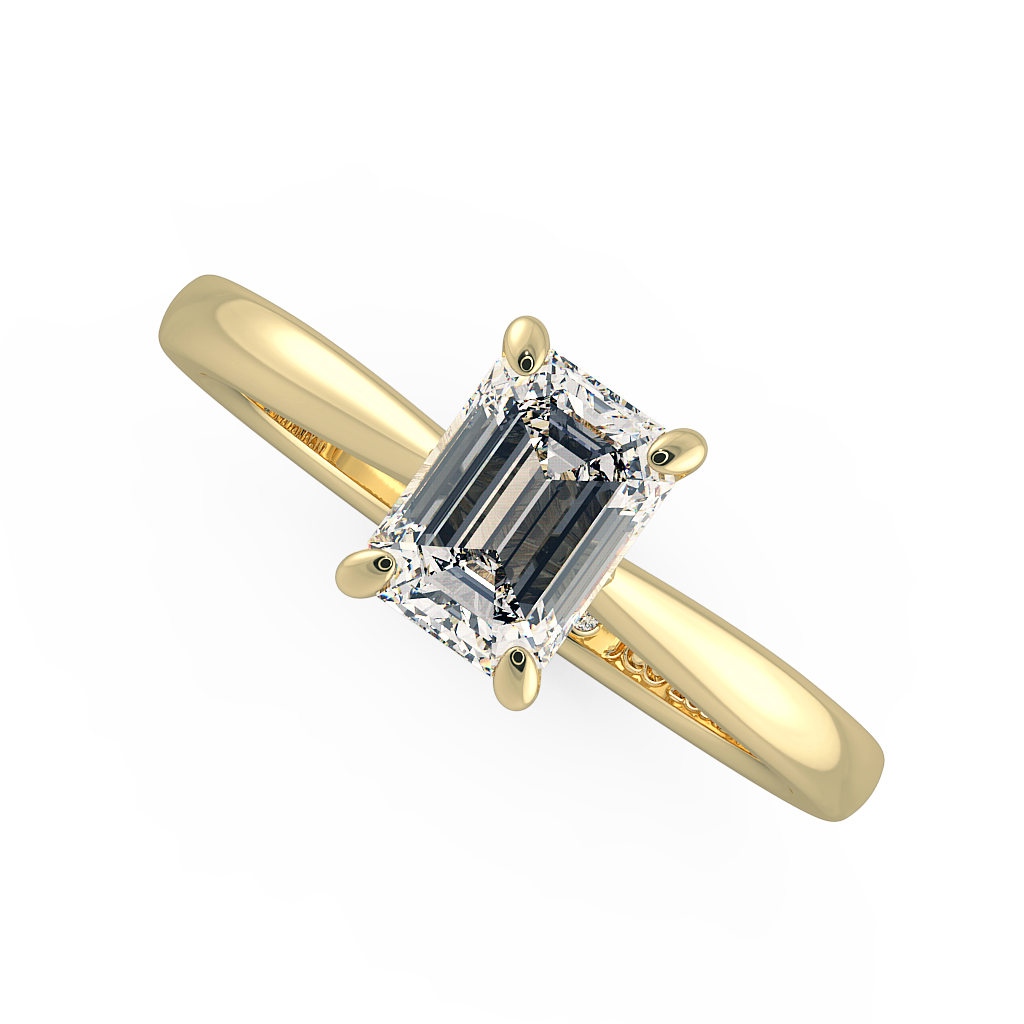 Emerald Solitaire Engagement Rings