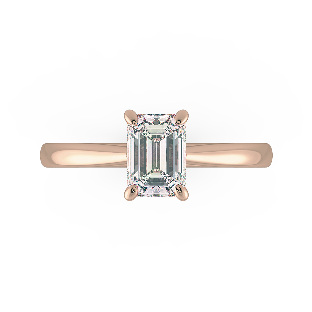 Emerald Solitaire Engagement Rings