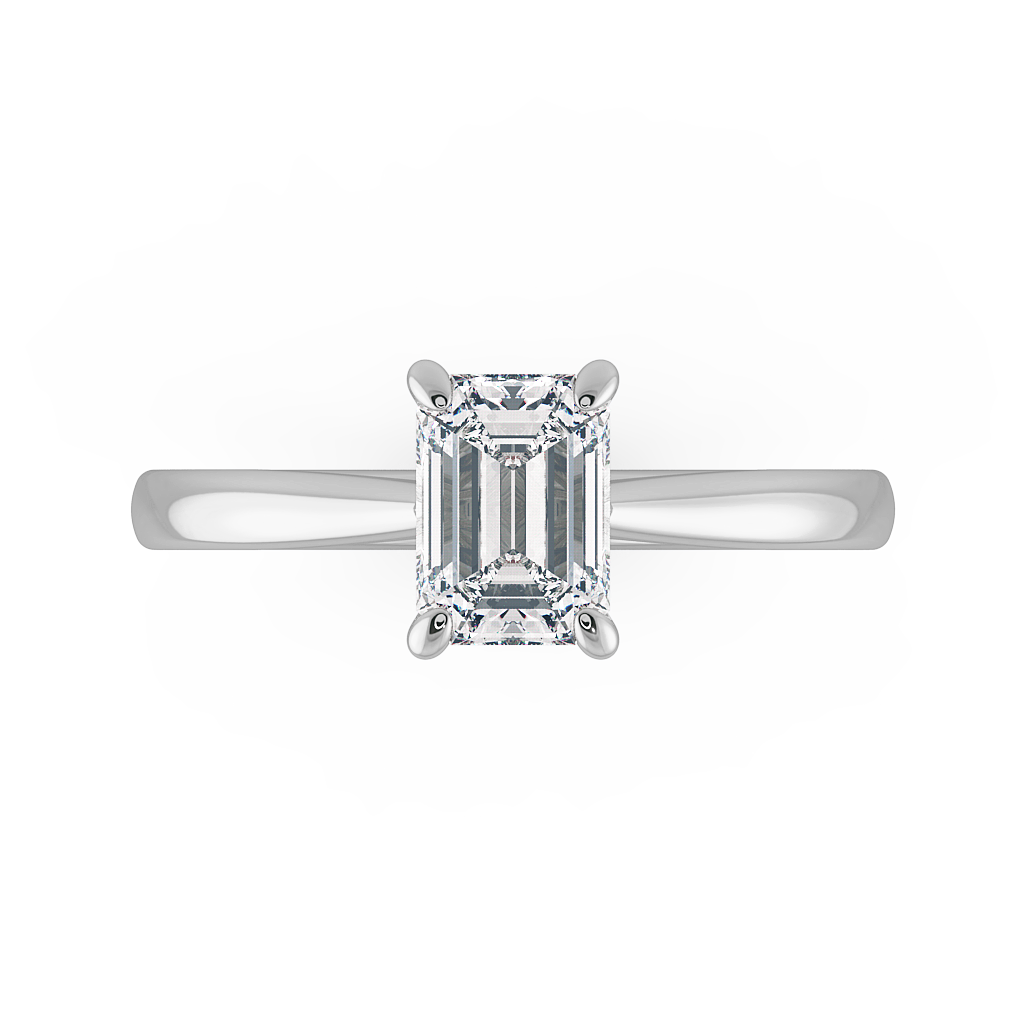 Emerald Solitaire Engagement Rings