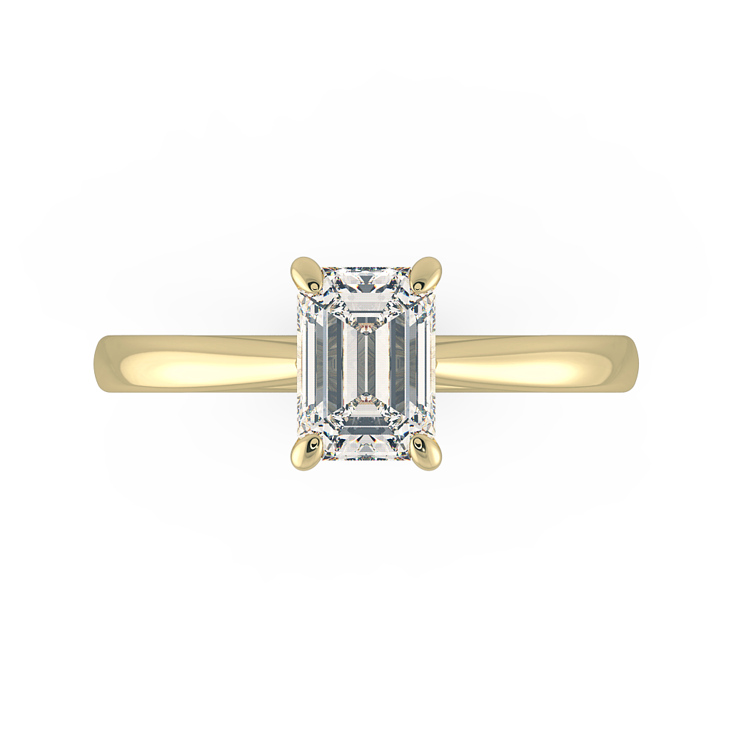 Emerald Solitaire Engagement Rings