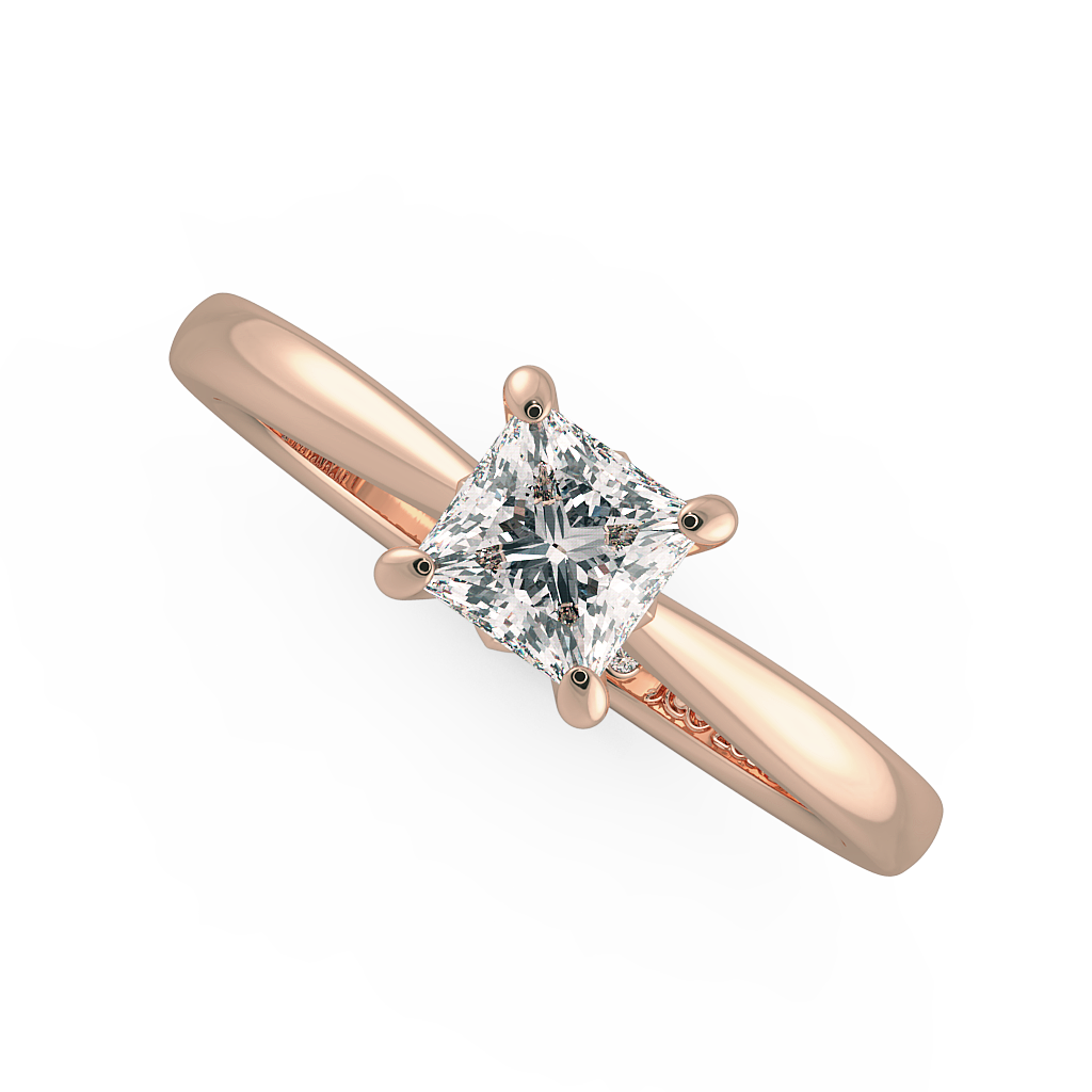 Princess Solitaire Engagement Rings