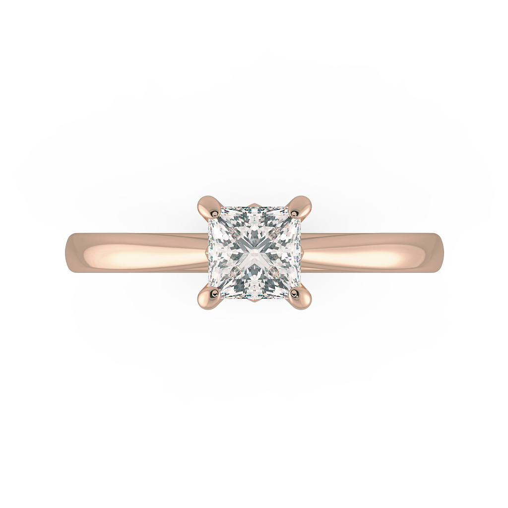 Princess Solitaire Engagement Rings