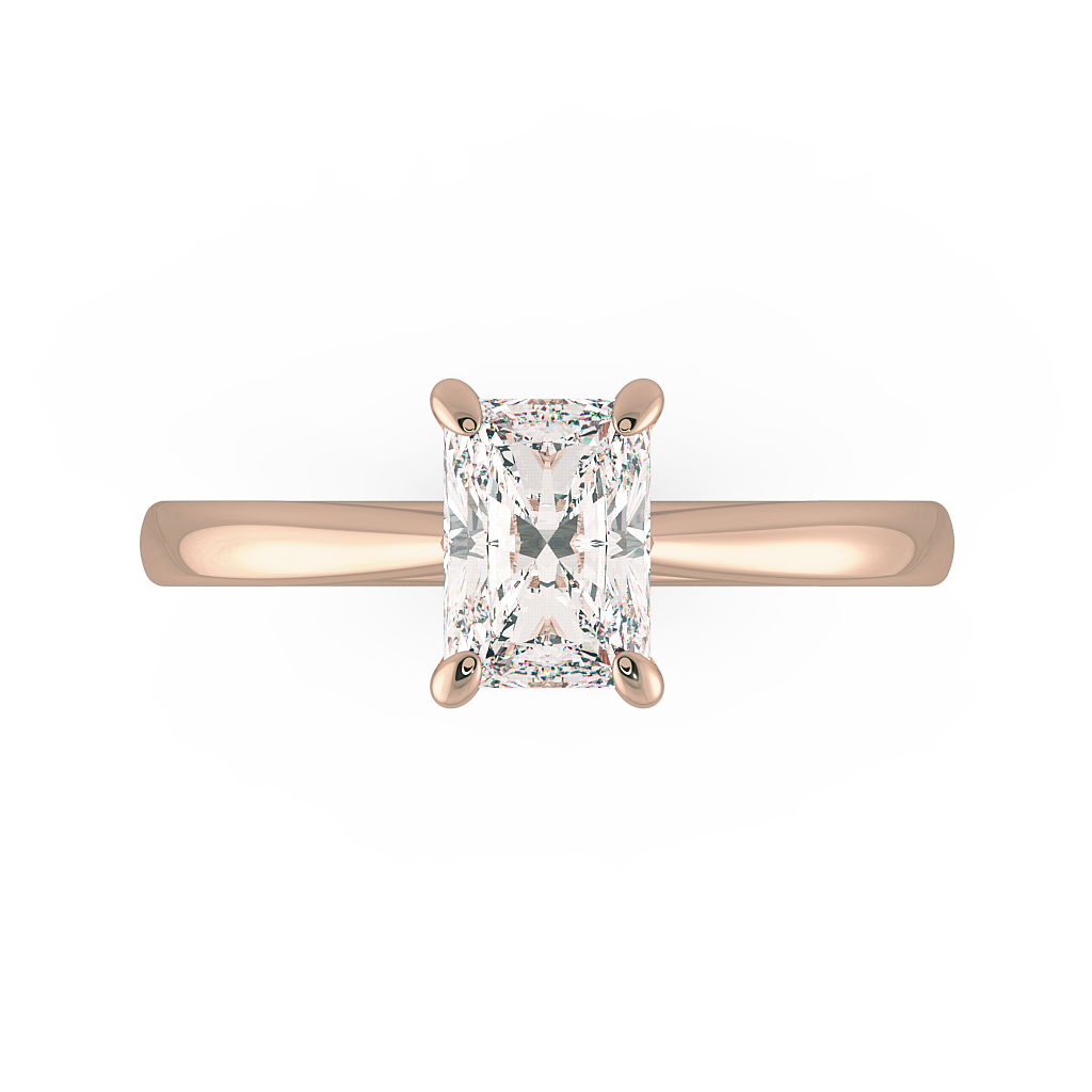 Radiant Solitaire Engagement Rings