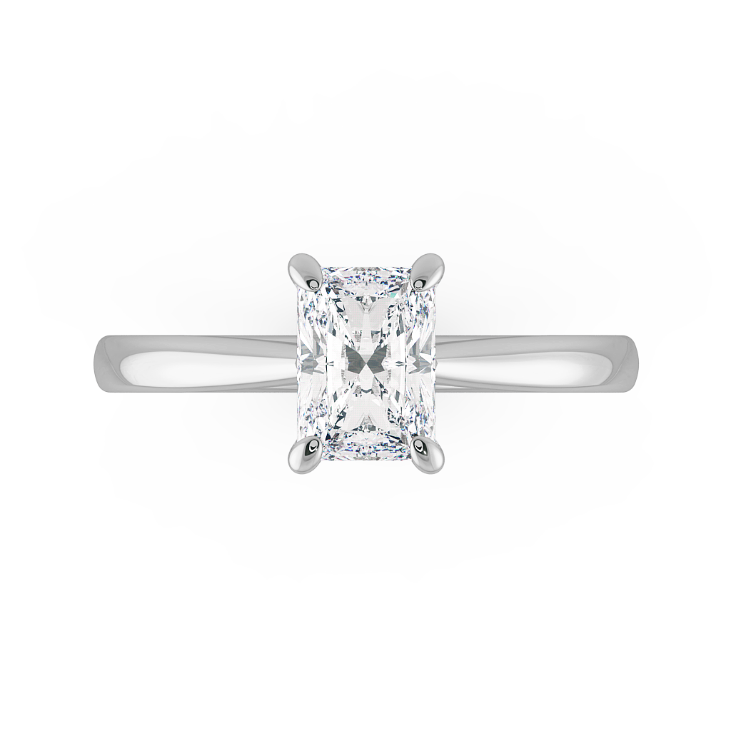 Radiant Solitaire Engagement Rings