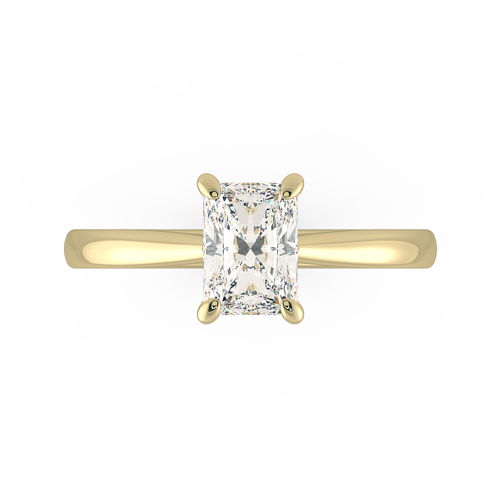 Radiant Solitaire Engagement Rings