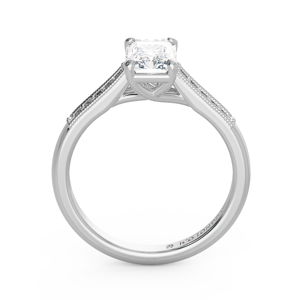 Radiant Shoulder Diamond  Engagement Rings
