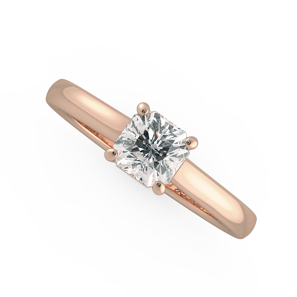Asscher Solitaire Engagement Rings
