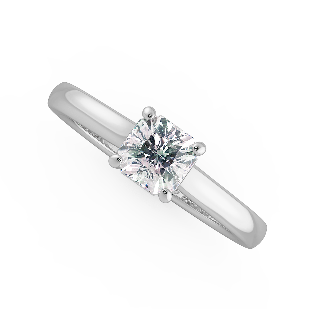 Asscher Solitaire Engagement Rings