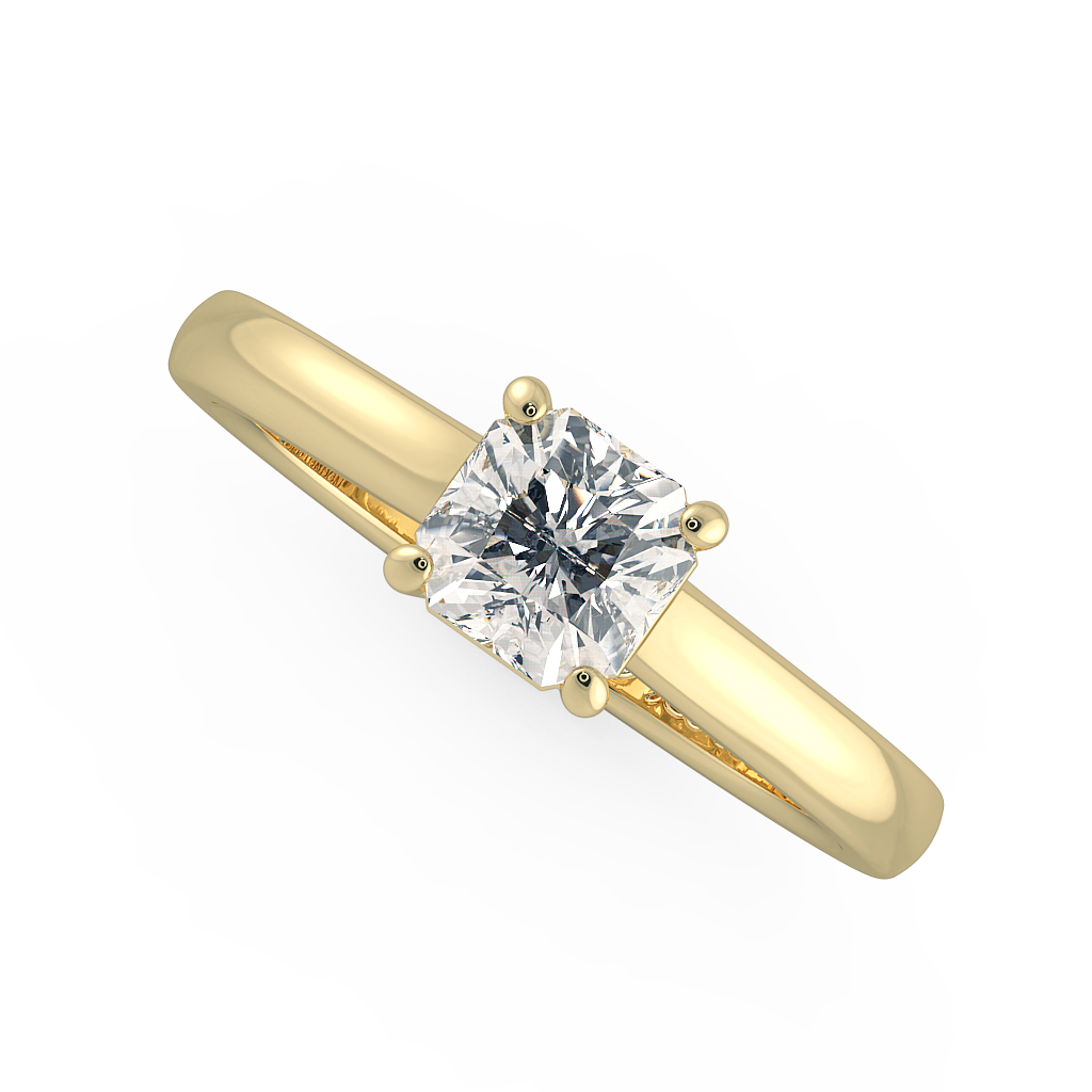 Asscher Solitaire Engagement Rings