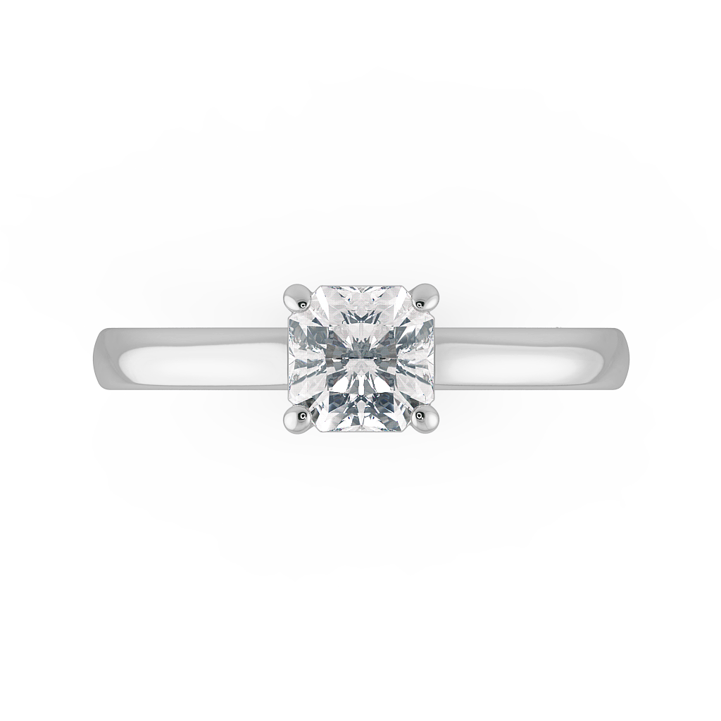 Asscher Solitaire Engagement Rings