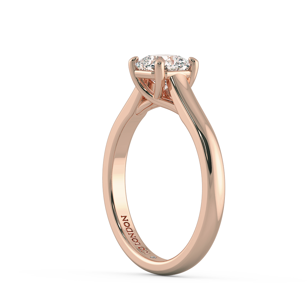 Asscher Solitaire Engagement Rings