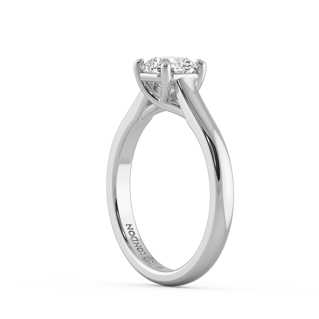 Asscher Solitaire Engagement Rings
