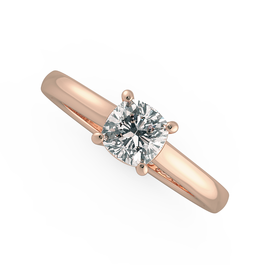 Cushion Solitaire Engagement Rings