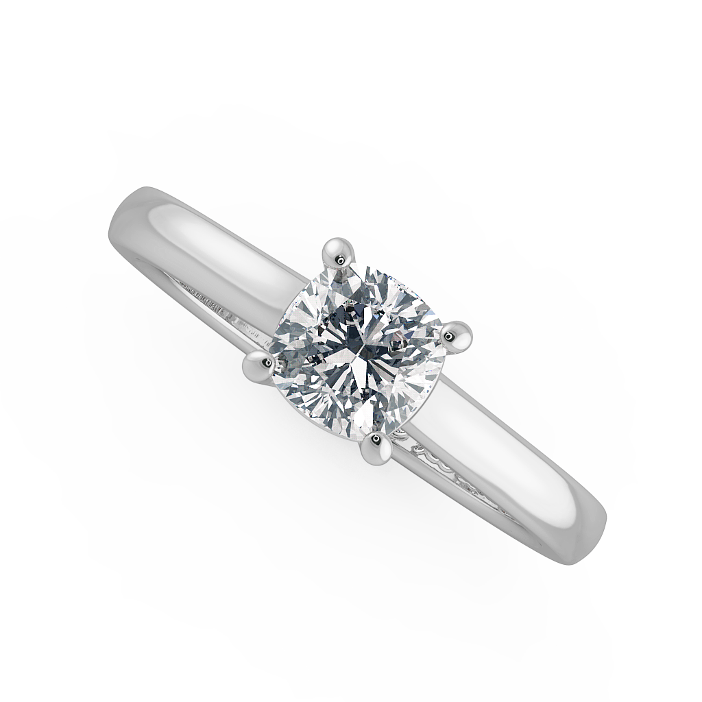 Cushion Solitaire Engagement Rings