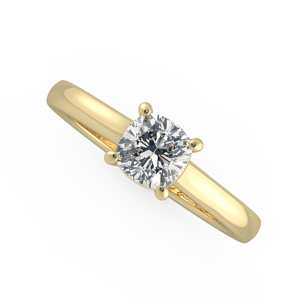 Cushion Solitaire Engagement Rings