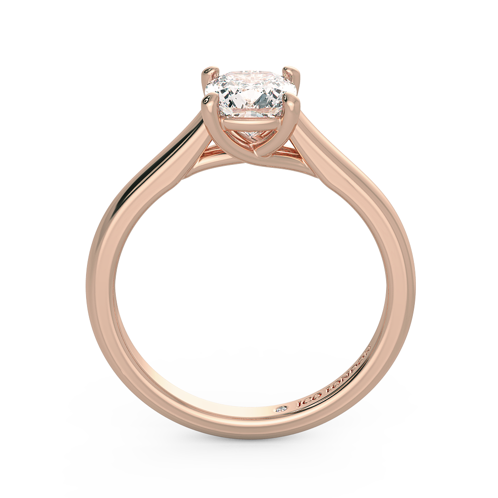 Cushion Solitaire Engagement Rings