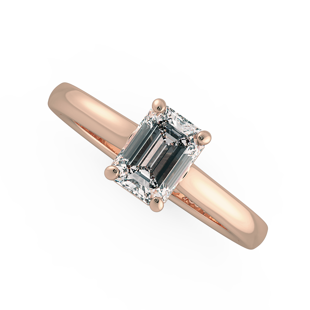 Emerald Solitaire Engagement Rings
