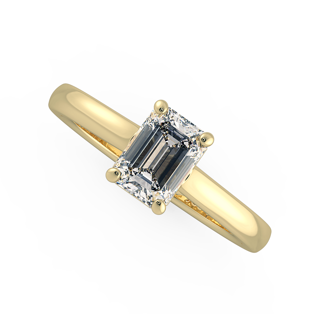 Emerald Solitaire Engagement Rings