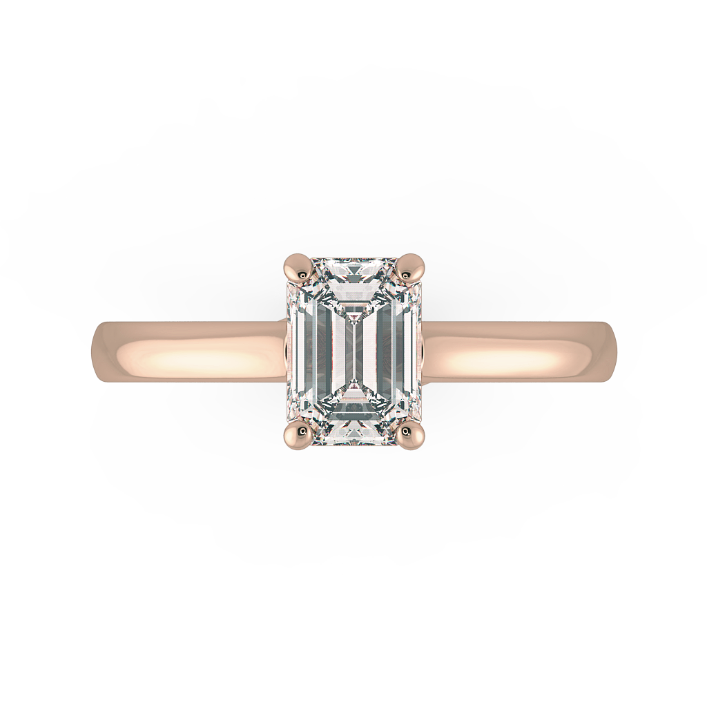 Emerald Solitaire Engagement Rings