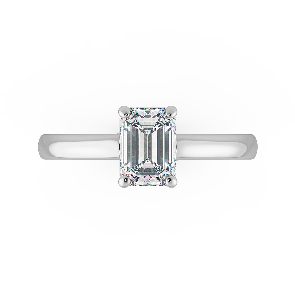 Emerald Solitaire Engagement Rings