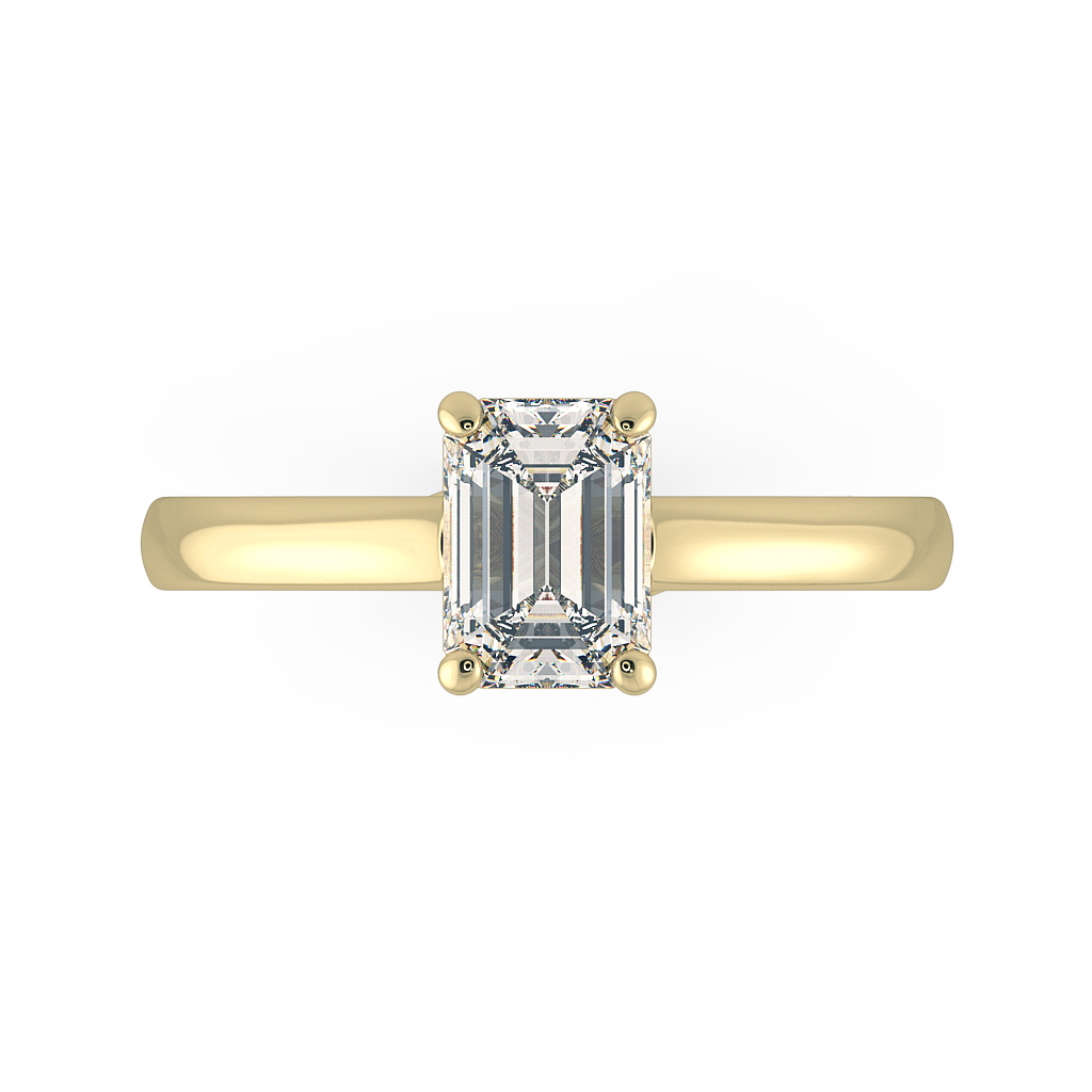 Emerald Solitaire Engagement Rings