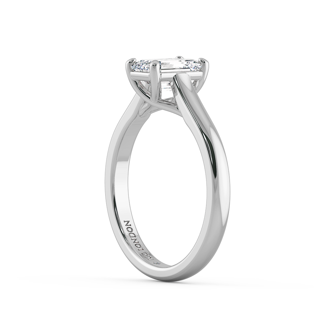 Emerald Solitaire Engagement Rings