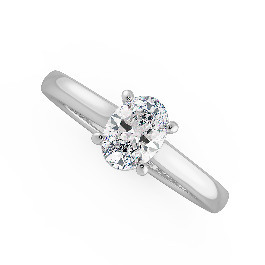 Oval Solitaire Engagement Rings