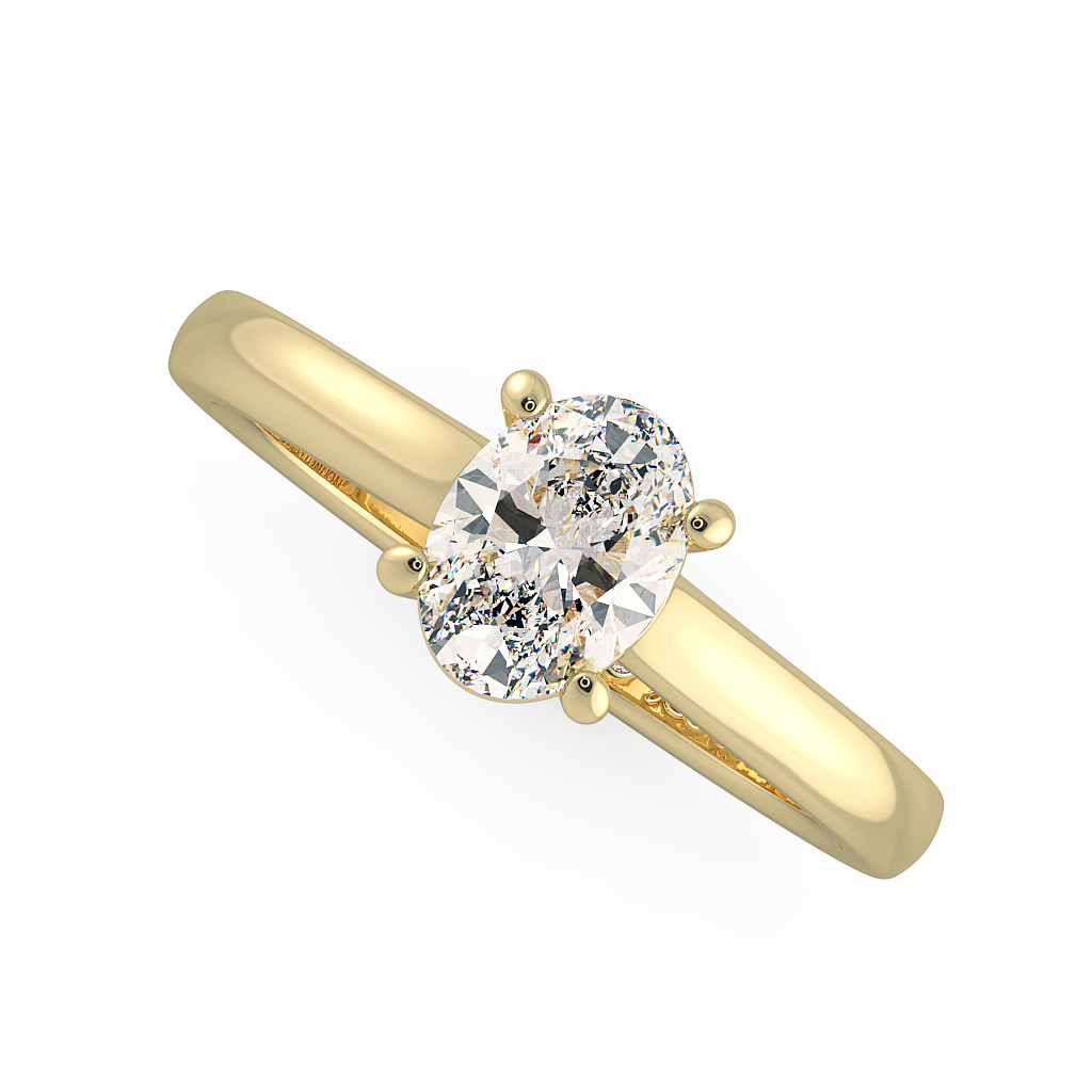 Oval Solitaire Engagement Rings