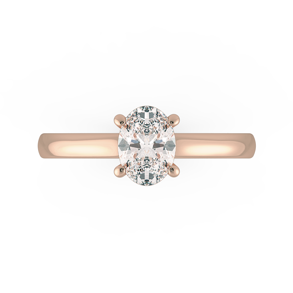 Oval Solitaire Engagement Rings